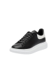 Alexander McQueen Sneakers oversized negri din piele cu detalii albe