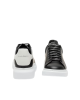 Alexander McQueen Sneakers oversized negri din piele cu detalii albe
