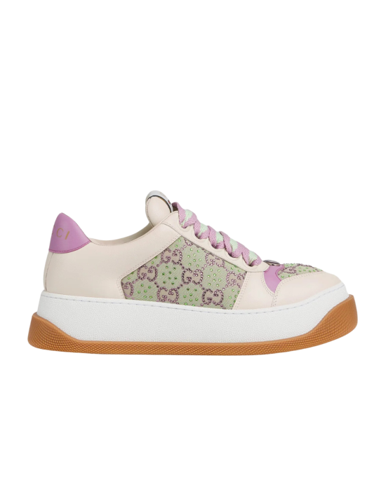 Gucci sneakers Screener GG Crystal Canvas bej și mov