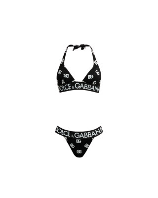 Dolce & Gabbana Set Lenjerie Intimă Logo Print Negru
