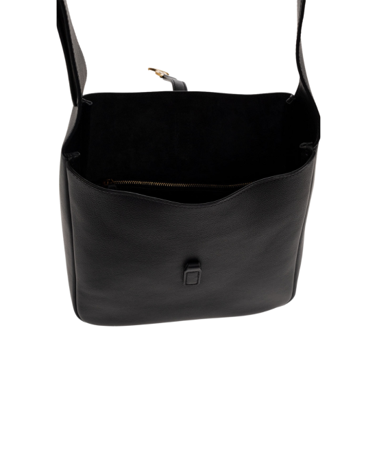 Saint Laurent Le 5 à 7 Hobo Geantă din piele neagră
