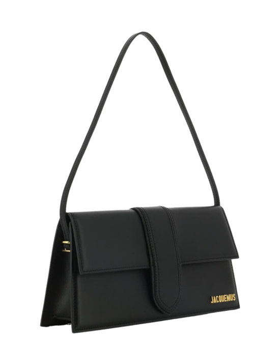 Jacquemus Le Bambino Long geantă de umăr din piele neagră