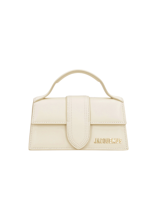 Jacquemus geantă Le Bambino crem din piele