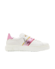 Louis Vuitton Sneakers din piele albă cu accente roz metalizat