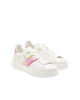Louis Vuitton Sneakers din piele albă cu accente roz metalizat
