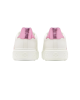 Louis Vuitton Sneakers din piele albă cu accente roz metalizat