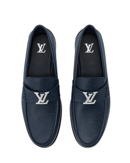 Louis Vuitton Loafers din piele bleumarin