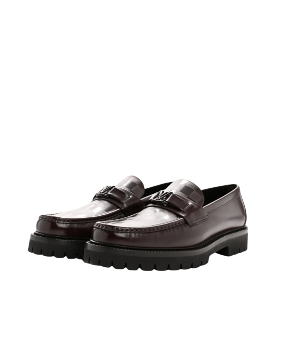 Louis Vuitton Major Loafers din piele Damier Ebony