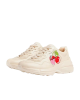 Gucci Rhyton Sneakers din piele cu imprimeu „Cherry” – Ivory
