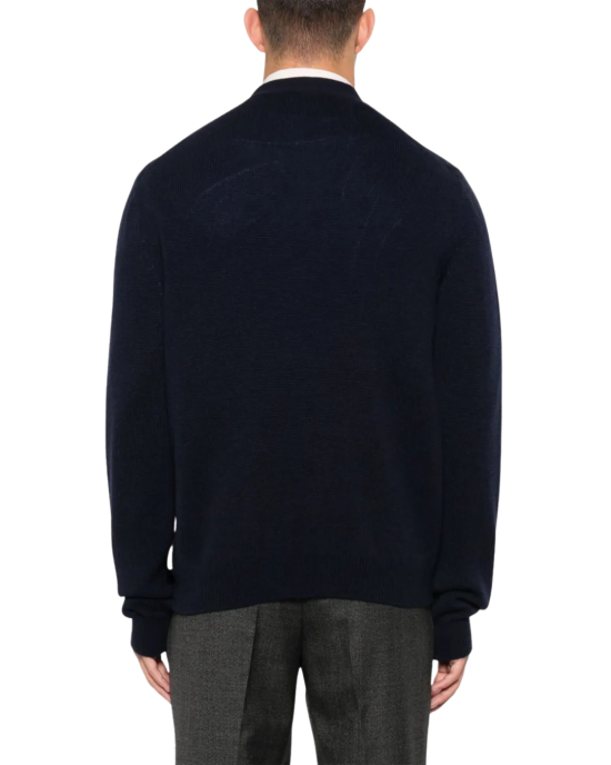 Gucci cardigan bleumarin din cașmir cu detaliu Web