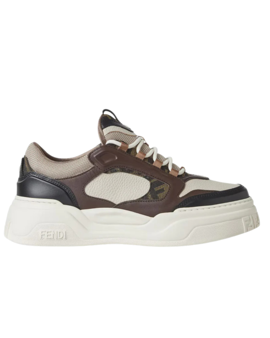 Fendi Force Sneaker din piele & canvas