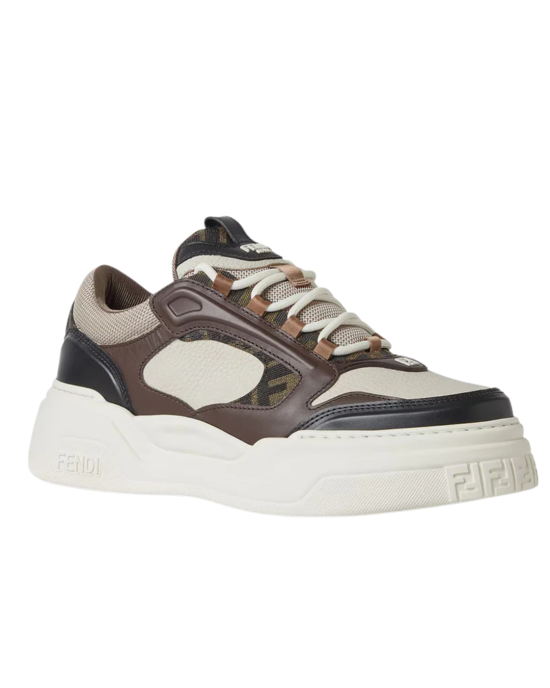Fendi Force Sneaker din piele & canvas