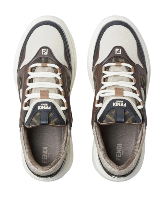 Fendi Force Sneaker din piele & canvas