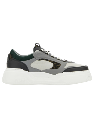 Fendi Force Sneaker din piele & canvas 