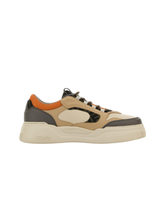 Fendi Sneakers din piele și material textil cu detalii FF