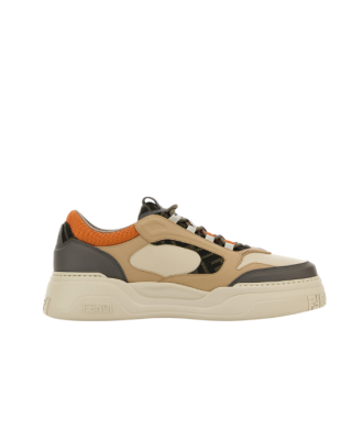 Fendi Sneakers din piele și material textil cu detalii FF