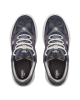 Fendi Force Sneakers din denim multicolor și piele întoarsă gri