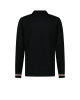 Burberry Pulover tip polo negru cu detaliu Icon Stripe