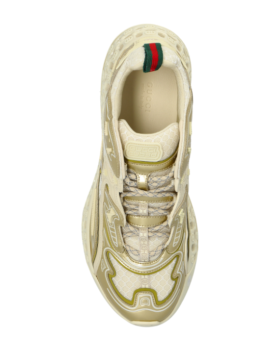Sneakers Gucci Cub3d Demetra Gold cu efect metalizat