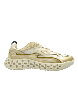 Sneakers Gucci Cub3d Demetra Gold cu efect metalizat