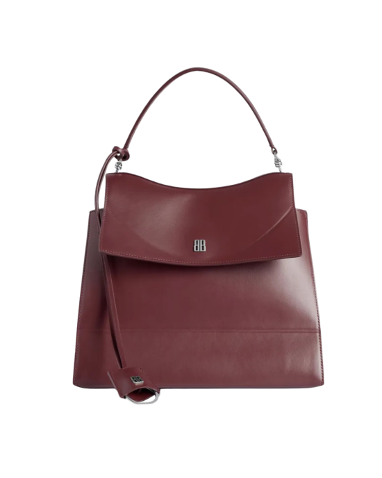 Balenciaga Geantă Burgundy din Piele de Vițel