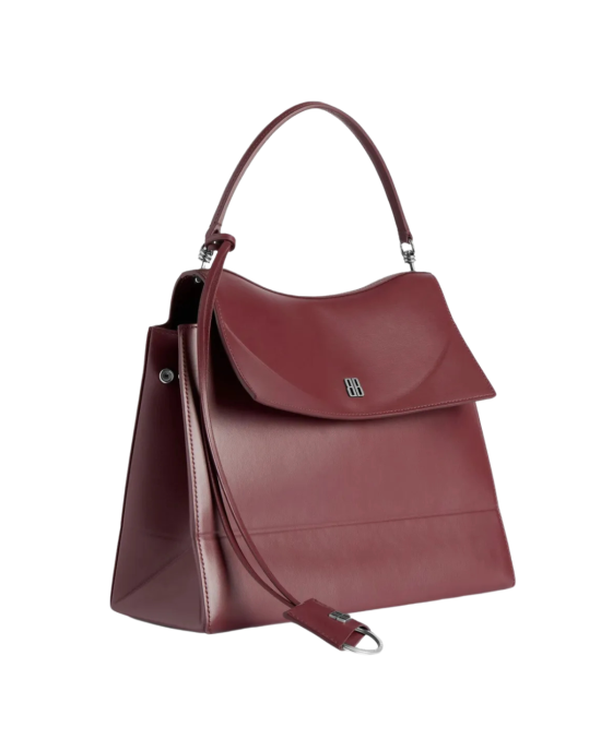 Balenciaga Geantă Burgundy din Piele de Vițel