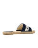 Papuci Gucci Logo din rafie croșetată bleumarin