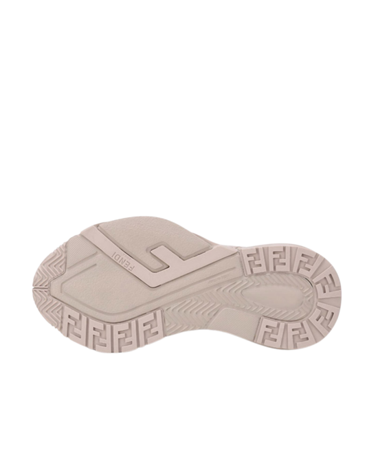 Fendi Flow Sneakers nude și albi cu detalii premium