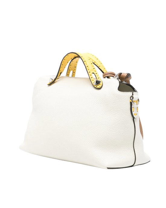 Fendi By The Way Tote Bag din Piele Alb Ivoire