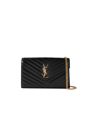 Saint Laurent Cassandre Matelassé Shoulder Bag din piele texturată