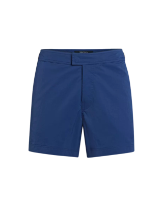 ZEGNA Șort de Baie Albastru cu Catarame Laterale