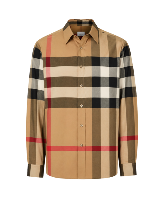 Cămașă Burberry, Check Pattern, Beige