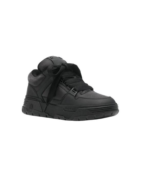 AMIRI Sneakers negri monocrom din piele cu talpă masivă