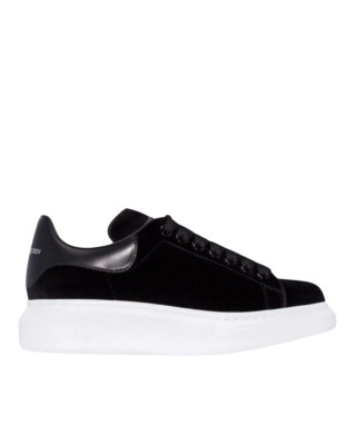 Alexander McQueen sneakers  Oversized din Catifea Neagră