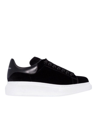 Alexander McQueen sneakers  Oversized din Catifea Neagră