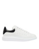 Alexander McQueen Oversized Sneakers din piele albă cu detalii negre *