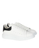 Alexander McQueen Oversized Sneakers din piele albă cu detalii negre *