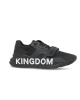 Sneakers Burberry Kingdom Print – piele neagră cu imprimeu regal
