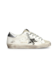 Golden Goose Deluxe Brand Super-Star White Leather & Suede 81571 White Black Zebra Silver