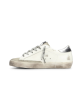 Golden Goose Deluxe Brand Super-Star White Leather & Suede 81571 White Black Zebra Silver