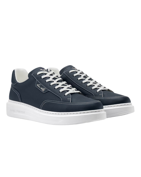 Louis Vuitton Sneakers Beverly Hills din Piele Granulată Bleumarin