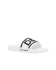Dolce & Gabbana Papuci albi cu logo D&G