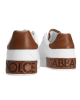 Dolce & Gabbana Sneakers din piele cu detalii maro – Alb