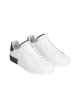 Dolce & Gabbana Sneakers din piele cu detalii negre – Alb