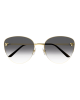 Cartier Panthère de Cartier Ochelari de Soare Aurii cu Lentile Gri Degrade