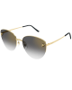 Cartier Panthère de Cartier Ochelari de Soare Aurii cu Lentile Gri Degrade