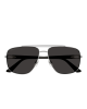 Cartier ochelari de soare aviator argintii cu lentile negre