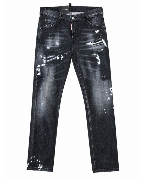 Dsquared2 – Blugi negri Cool Girl cu efect prespălat  *