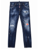 Dsquared2 – Blugi Cool Girl cu rupturi și stropi multicolori