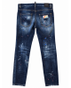 Dsquared2 – Blugi Cool Girl cu rupturi și stropi multicolori